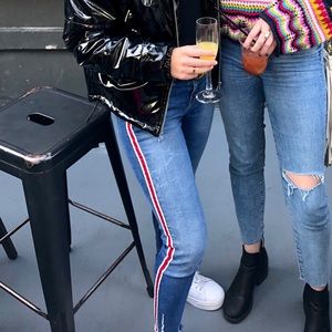 Zara Red Strip Jeans